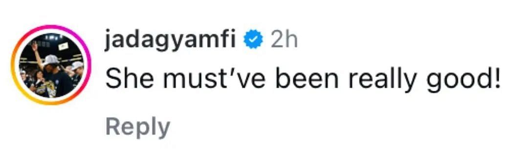 Gyamfi comments on Clark's jersey retirement announcement (Image: @iowawbb IG)